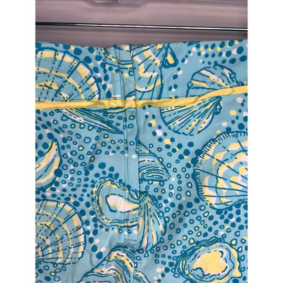 Lilly Pulitzer Skort Seashell Print Golf‎ Athletic Aqua Yellow Size 6 - Picture 3 of 7